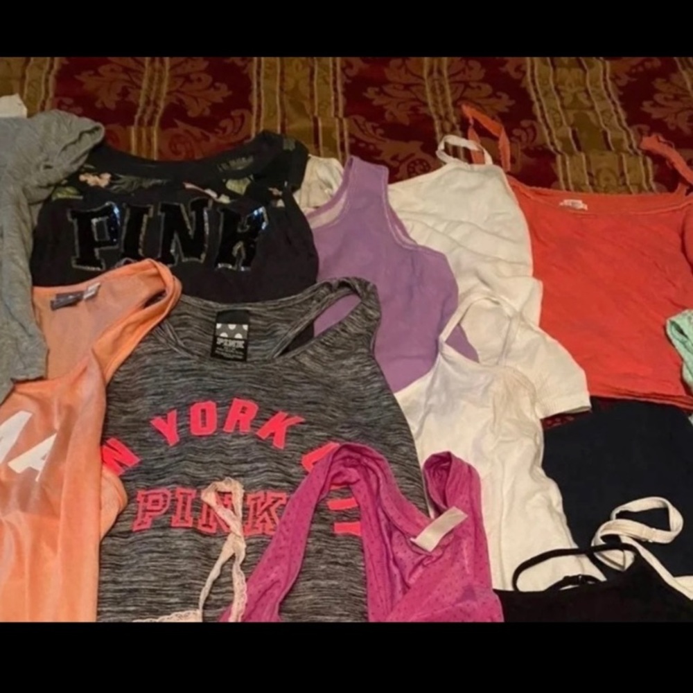 Lot of VS PINK, Puma, Amer Eagle & various tanks